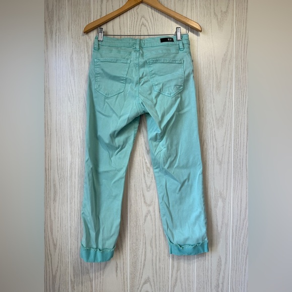 KUT from the Kloth Amy Fray Hem Crop Skinny Jeans Sea Blue Size 6 EUC - Picture 5 of 6